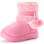 Stivali invernali larghezza E scontati rosa numero 30 con allacciatura elasticizzata antiscivolo per bambini 