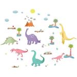Adesivi murali multicolore a tema dinosauri con fumetti Walplus 