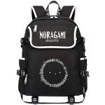 WANHONGYUE Noragami Anime Luminoso Rucksack Zaino Scuola Laptop Backpack 15.6" con Porta di Ricarica USB Nero