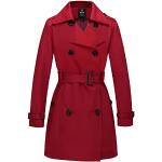 Cappotti con cintura  eleganti rossi XL per l'autunno per Donna 