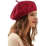 Cappelli invernali classici rossi traspiranti per Donna 