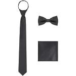 Cravatte artigianali casual nere in poliestere per Uomo 