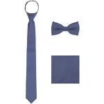Cravatte artigianali casual blu scuro in poliestere per Uomo 