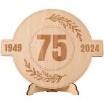 Warehouse 75 età Biglietti d'auguri in legno, biglietti regalo di compleanno creativi in legno, decorazioni di compleanno, 75 età e felice pensionamento per uomini e donne. (75)