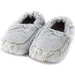 Pantofole scontate grigie di pelliccia antiscivolo per l'inverno a stivaletto per Donna Warmies 
