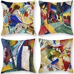 Wassily Kandinsky - Set di 4 federe per cuscino as