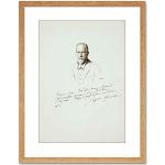 Wee Blue Coo Sigmund Freud Signed Psychoanalysis Framed Wall Art Print