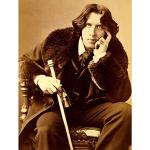 Wee Blue Coo Vintage Portrait Oscar Wilde Poet Playwright Legend Irish Art Print Poster Wall Decor 12X16 Inch