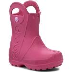 Stivali rosa di gomma da pioggia per bambini Crocs 