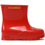 Stivali scontati rossi numero 24 di gomma da pioggia per bambini Melissa 