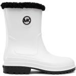 Stivali scontati bianchi numero 36 di gomma da pioggia per Donna Michael Kors MICHAEL 