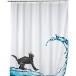 WENKO Tenda doccia antimuffa Cat - antibatterica, lavabile, Poliestere, 180 x 200 cm, Multicolore