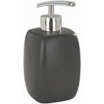 Wenko - Dispenser sapone Faro nero Capacità: 0.44 l, Ceramica, 8 x 15 x 8 cm, Nero