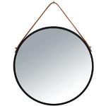 Specchi rotondi neri in metallo con cornice diametro 40 cm Wenko 