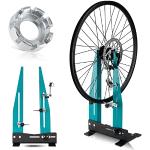 West Biking Cavalletto per ruota – Manutenzione professionale delle ruote della bicicletta con chiave a raggi, strumento di riparazione per allineamento ruote bicicletta, strumento di riparazione per