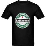 WiFi HYS-Kj Kimi Raikkonen Leave Me Alone Circular Logo Poster Screw Neck T-Shirt f Men Black 3XL