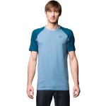 T-shirt tecniche scontate blu S di cotone oeko-tex Bio sostenibili mezza manica per Uomo Wild Country 