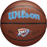 Wilson Pallone da Basket NBA TEAM COMPOSITE BSKT, Utilizzo Indoor/Outdoor, Pelle Composita, Misura 7, Marrone (Oklahoma City Thunder)
