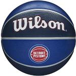 Wilson Pallone da Basket NBA TEAM TRIBUTE BSKT, Utilizzo Outdoor, Gomma, Misura 7, Blu/Blu Scuro (Detroit Pistons)