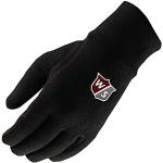 Wilson Staff Winter Gloves, WGJA00118M 1 Paio Guanti da Golf, Uomo, Microfibra/Pelle Scamosciata, Nero, Taglia M