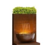 Windflower Fontana con Vaso per Piante 11W Metallo Zincato marrone