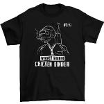Winner Winner Chicken Dinner T-Shirt Funny Cotton Adult PUBG Game Black Camicie e T-Shirt(X-Large)