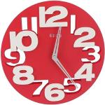 WINOMO Novità traforate 3D grandi cifre cucina Home Office Decor tondo orologio da parete a forma di orologio Art (rosso)