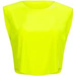 WINSHAPE Functional Light Cropped Top Aet115, Fit Style Maglietta, Giallo Fluo, L Donna