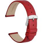 Cinturini orologi eleganti rossi per Donna con cinturino in pelle 