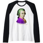 Wolfgang Amadeus Mozart Maglietta Maglia con Maniche Raglan