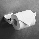 Porta carta igienica moderno bianco in acciaio di design 