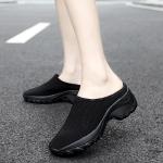 Sneakers larghezza E casual nere numero 37 chiusura velcro con tacco fino a 3 cm traspiranti platform per Donna 