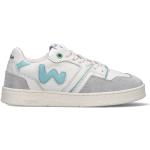 WOMSH Sneaker donna bianca/acquamarina in pelle