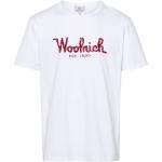 Woolrich T-shirt bianca logo ricamato