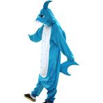 Costumi Cosplay blu scuro S taglie comode di pile a tema squalo per Uomo 