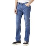 Jeans scontati casual blu di pelle con risvolto per Uomo Wrangler Greensboro 