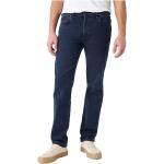 Pantaloni scontati classici blu scuro di cotone sostenibili a 5 tasche per Uomo Wrangler Greensboro 