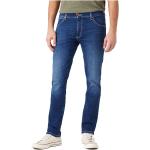 Jeans scontati blu scuro di cotone sostenibili a vita bassa per Uomo Wrangler Larston 