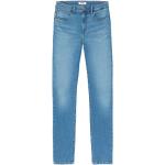 Jeans scontati blu scuro di cotone a vita alta per Donna Wrangler 