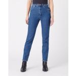Jeans slim scontati casual blu scuro di cotone per Donna Wrangler 