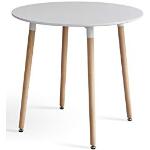 Tavolini bianchi di legno diametro 75 cm 