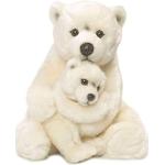 WWF 15187007 - Peluche, Mamma Orso Polare con Cucciolo, 28 cm