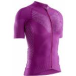 X-Bionic TWYCE 4.0 Bike Full Zip Short Sleeves Shirt for Women - twyce purple/arctic white M (40-42)