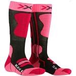 X-Socks Junior 4.0, Calze Invernali da Sci Unisex Bambini, Anthracite Melange/Fluo Pink, S