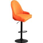 Sedie moderne arancioni con braccioli da ufficio 