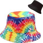 Cappelli 56 multicolore XXL di cotone tie-dye traspiranti a pescatore per Donna 