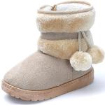 Stivali invernali larghezza E beige numero 19 di pelliccia antiscivolo per bambini 