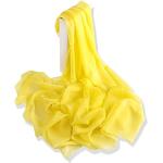 Scialli eleganti gialli di chiffon da lavare a mano per la primavera per Donna 