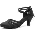Scarpe larghezza E nere numero 36 in pelle di camoscio traspiranti da balli latino americani per Donna 