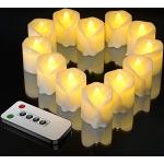 3 pezzi, candele senza fiamma, 7,62 cm x 12,7 cm 15,24 cm 17,78 cm candele  tremolanti bianche, candele a pilastro a LED a batteria in vetro